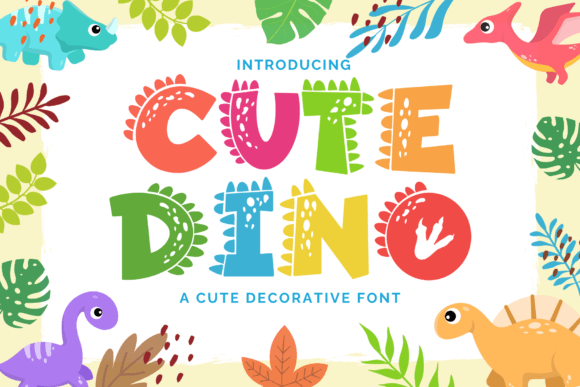 Cute Dinosaur: A Playful Font for Whimsical Designs