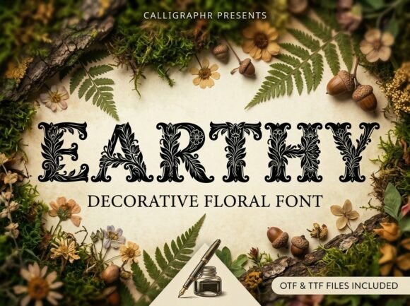 Evaluating Earthy: A Detailed Look at This Botanical Decorative Font