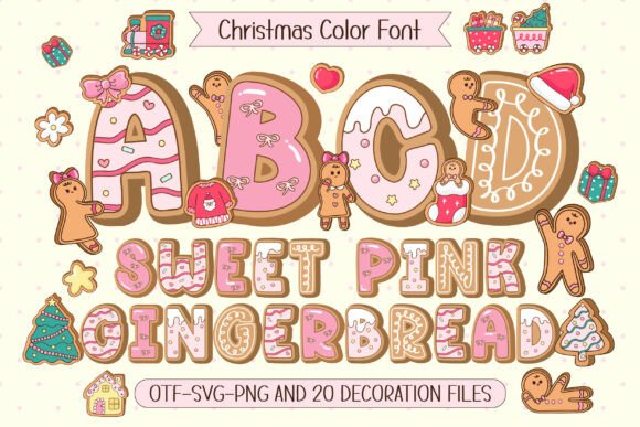 Evaluating Sweet Pink Gingerbread: A Modern Take on Festive Typography