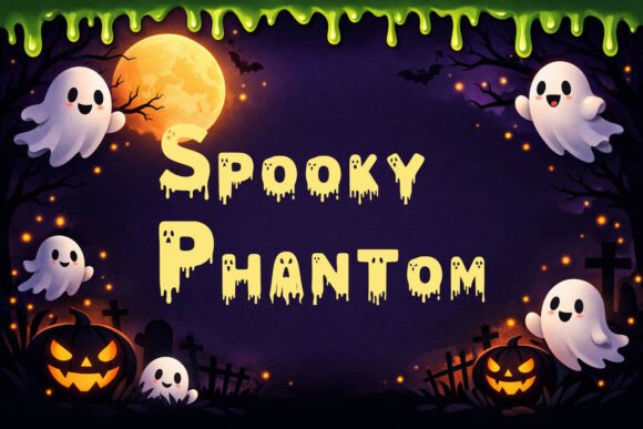 Unleashing the Spooky Phantom: Crafting Frightfully Fun Designs with a Dripping Display Font